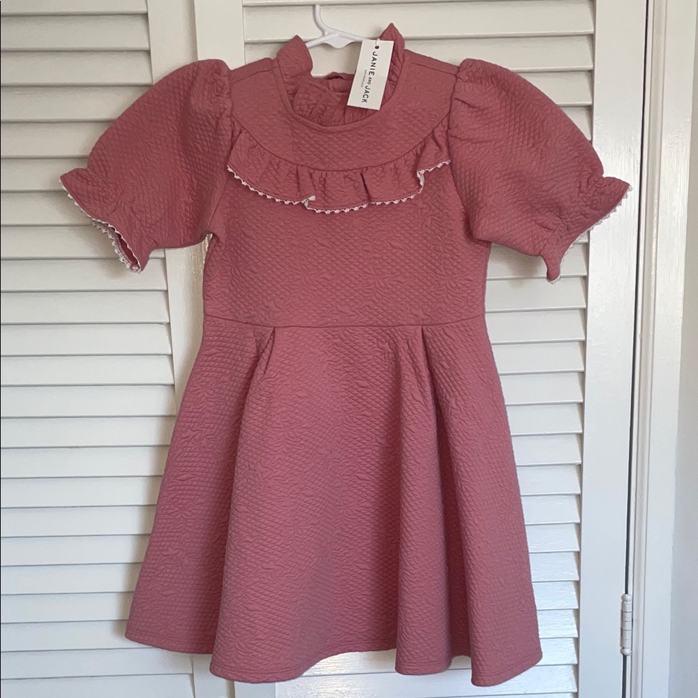 Janie and Jack Pink Textured Dress NWT